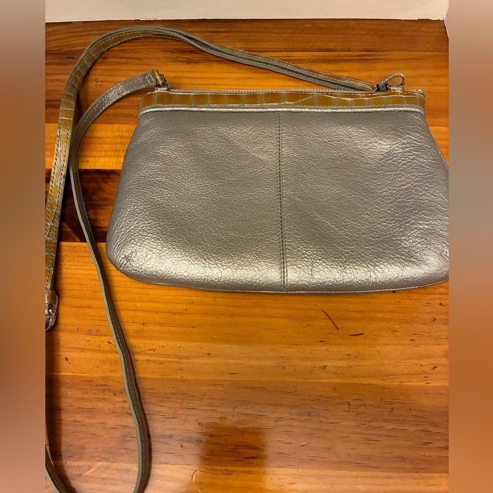 Brighton Silver and Gold Crossbody Bag Good Pre Owned Condition - Picture 2 of 13